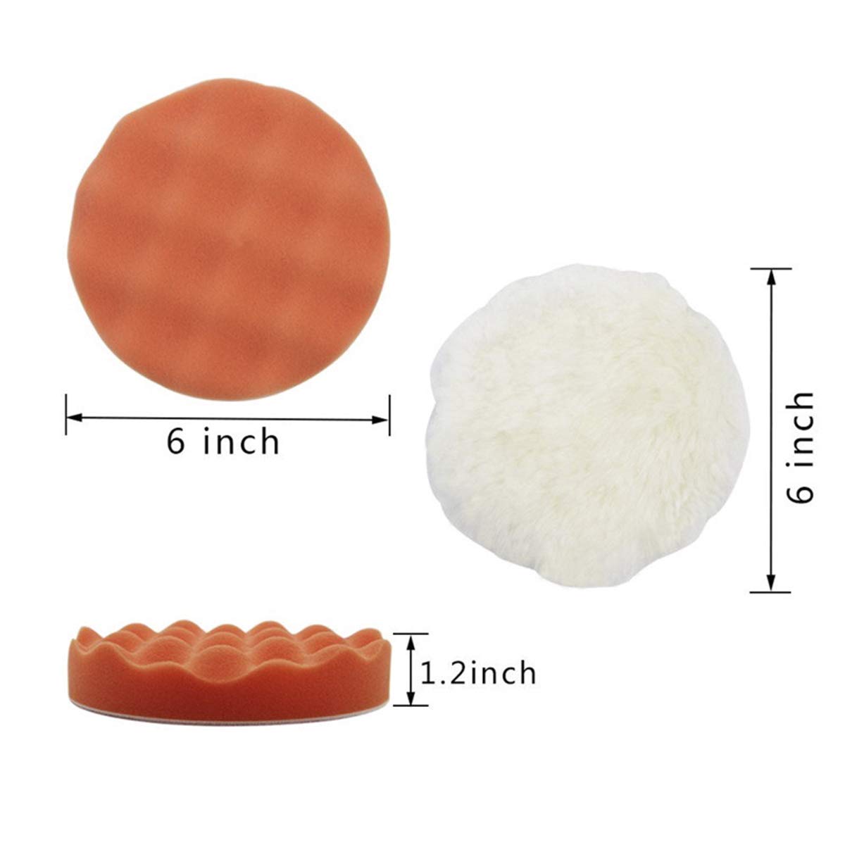 3/5/6 Polegada almofadas de po - Polish Pad Set Buffer avaliação e preço
